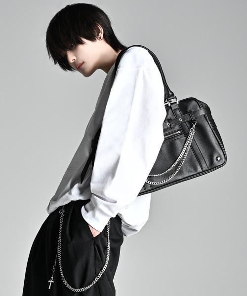 welise（ウェライズ）の「【welise × 犬飼京 -ephemeral-】プレミアムスムースコットン ヘムドローコード グラデーション/無地オーバーロンT（Tシャツ/カットソー・メンズ・ホワイト系その他/ブラック系その他/ホワイト/ブラック系その他2/ブラック・M/L/S）」の18枚目の写真