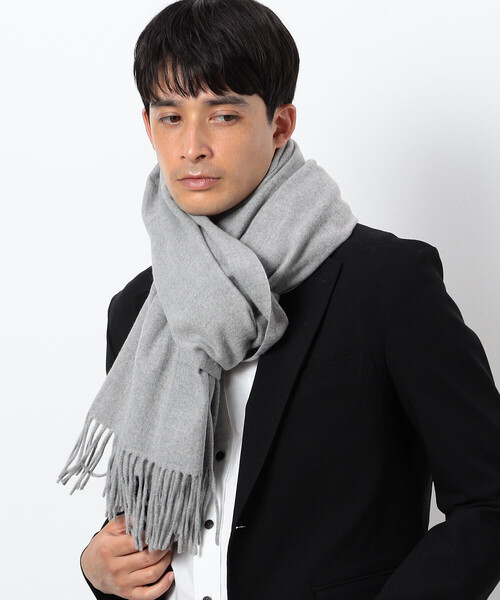 MONO COMME CA(モノコムサ)の「ソフトタッチストール(ストール/ショール・レディース・ブルー/オフホワイト/ベージュ/グレー・FREE)」の3枚目の写真