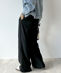 Twill Tuck Wide Pants