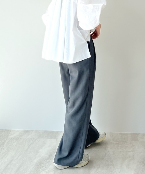 STELLA FISH(ステラフィッシュ)の「Twill Tuck Wide Pants(スラックス・レディース・ブラック/グレー・FREE)」の17枚目の写真