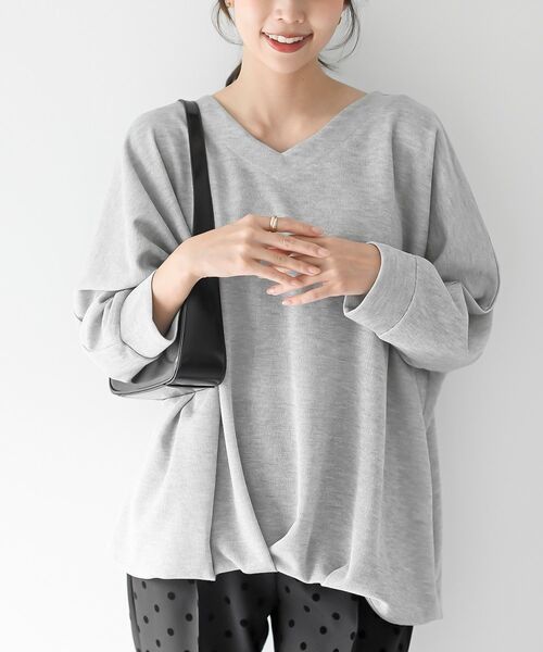 rps（アールピーエス）の「ラメサカリバ裾タックプルオーバー（その他トップス・レディース・ブラック/オフホワイト/杢グレー/グリーン/ブラウン・フリー）」の3枚目の写真