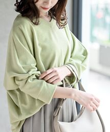 ラメサカリバ裾タックプルオーバー