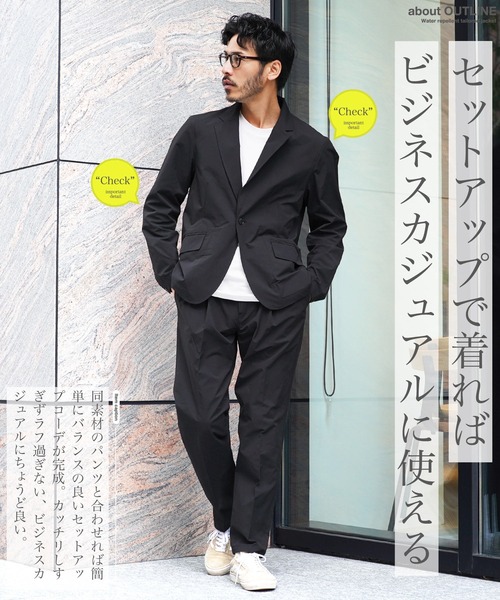 jiggys shop(ジギーズショップ)の「撥水テーラードジャケット(テーラードジャケット・メンズ・チャコールグレー/ブラック/ベージュ・MEDIUM/LARGE/X-LARGE/SMALL)」の15枚目の写真