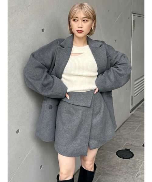 MURUA(ムルーア)の「【SET UP対応】ウール混キュロット(スカート・レディース・グレー/モカ・1/2)」の20枚目の写真