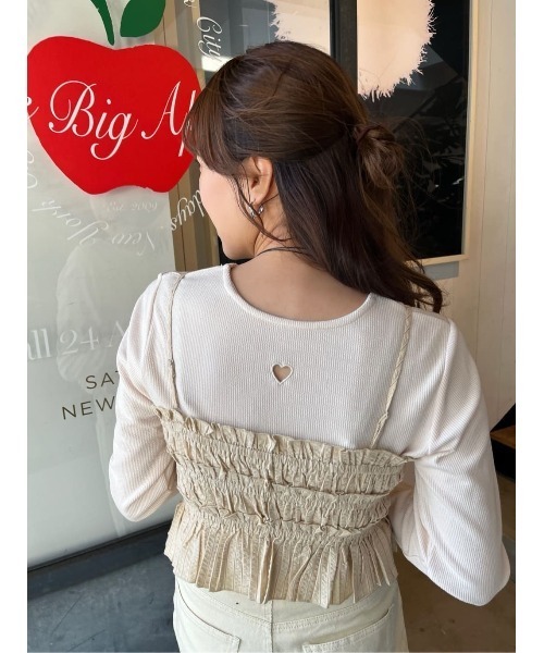 セール】ハートカット刺繍前後2wayカットソー（Tシャツ