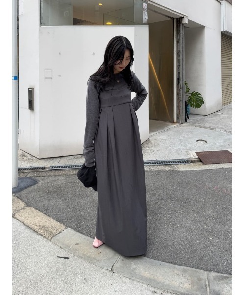 titivate(ティティベイト)の「ハートカット刺繍前後2wayカットソー(Tシャツ/カットソー・レディース・アイボリー/ホワイト系その他/ダークネイビー/チャコール/イエロー/ブラック・S/M/L)」の17枚目の写真