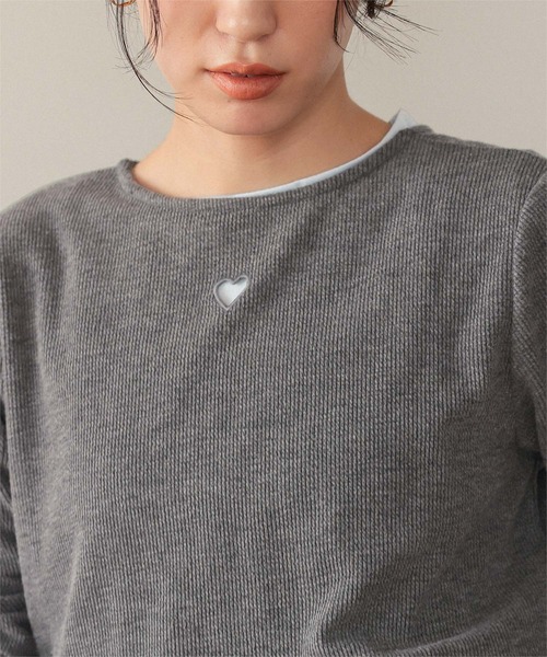 セール】ハートカット刺繍前後2wayカットソー（Tシャツ