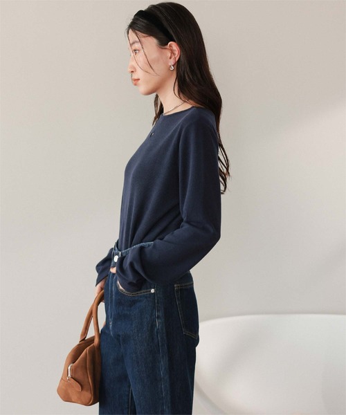 ハートカット刺繍前後2wayカットソー（Tシャツ/カットソー）｜titivate