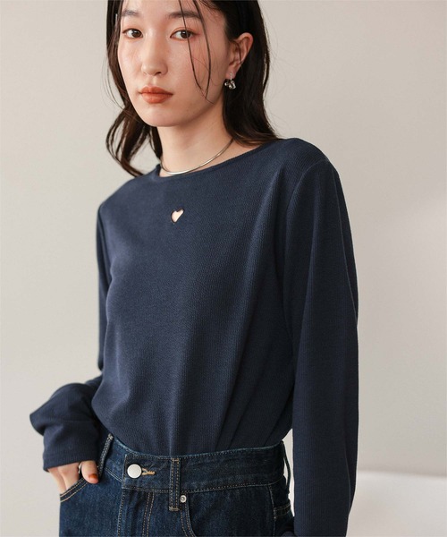 ｔ❤︎様 ハートカット刺繍前後2wayカットソー（Tシャツ/カットソー