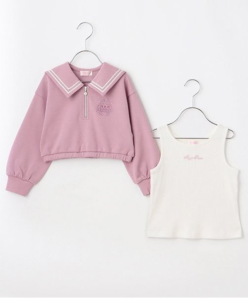 ハーフZIPセーラープルオーバー　＆タンクトップセット