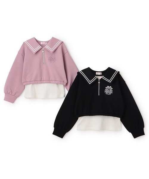 ハーフZIPセーラープルオーバー　＆タンクトップセット