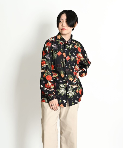 MARAI(マーライ)の「レギュラーカラー 派手柄長袖シャツ(シャツ/ブラウス・レディース・ホワイト/ブラック/ブルー/イエロー・FREE)」の17枚目の写真