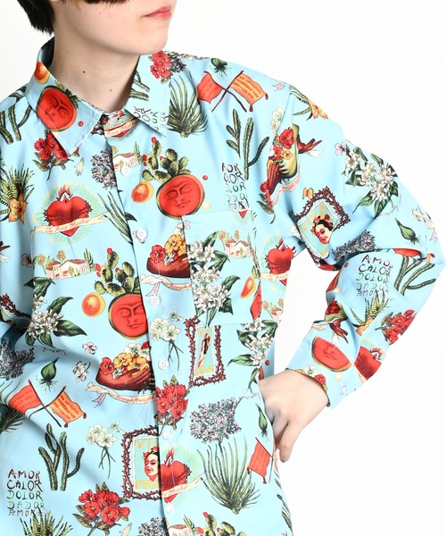 MARELLA カラフル抽象模様 長袖シャツ MARELLA カラフル抽象模様 長袖シャツ