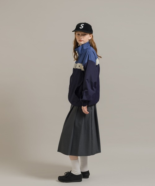 美品 23区 ソフトナイロンタフタ 春ブルゾン ジャケット ナイロンタフタ中綿ブルゾン（55-02BI25-204）｜パープル