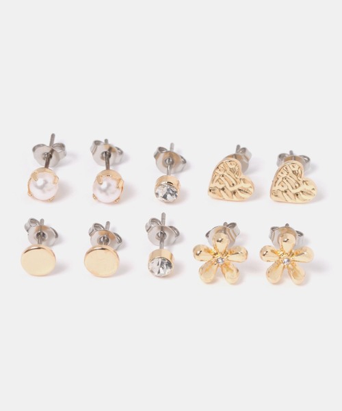 FOREVER 21(フォーエバー トゥエンティーワン)の「5セットピアス7(ピアス(両耳用)・レディース・シルバー/ゴールド・FREE)」の2枚目の写真