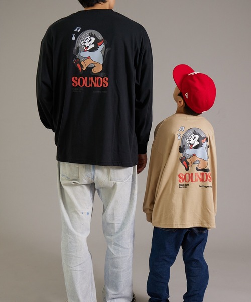 PAIRMANON STREET（ペアマノンストリート）の「【PAIRMANON STREET】【リンクコーデ】【大人サイズ】バックプリント 長袖 Tシャツ（Tシャツ/カットソー・メンズ・ブルー系その他2/ブラック系その他2/ホワイト系その他2/ブラック系その他5/ブラック系その他3/ブラック系その他/ブルー系その他/イエロー/ベージュ系その他/ホワイト系その他3/ホワイト系その他・FREE）」の8枚目の写真