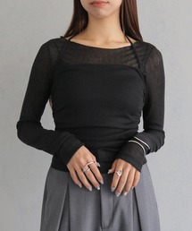 【cheriella】ビスチェレイヤードシアートップス BUSTIER LAYERED SHEER TOPS