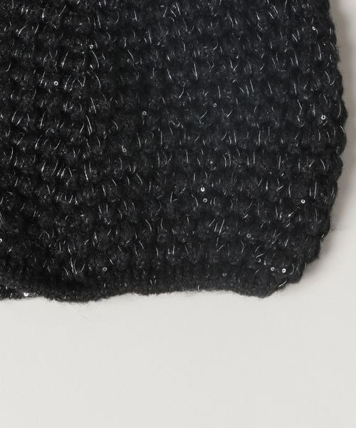 JEANASIS（ジーナシス）の「スパンコールニットベレー/140305（ハンチング/ベレー帽・レディース・グレー/ブラック/ベージュ・FREE）」の5枚目の写真