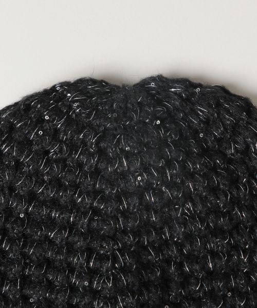 JEANASIS（ジーナシス）の「スパンコールニットベレー/140305（ハンチング/ベレー帽・レディース・グレー/ブラック/ベージュ・FREE）」の6枚目の写真