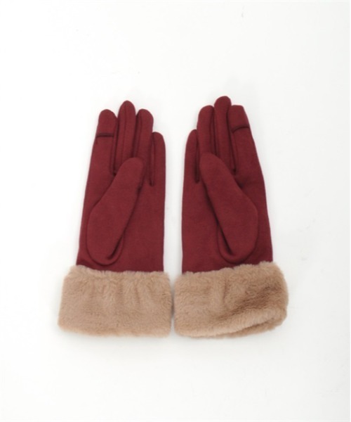 axes femme POETIQUE（アクシーズファムポエティック）の「猫刺繍手袋（手袋・レディース・ワイン/ブラック・FREE）」の6枚目の写真