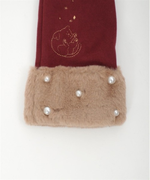 axes femme POETIQUE（アクシーズファムポエティック）の「猫刺繍手袋（手袋・レディース・ワイン/ブラック・FREE）」の10枚目の写真