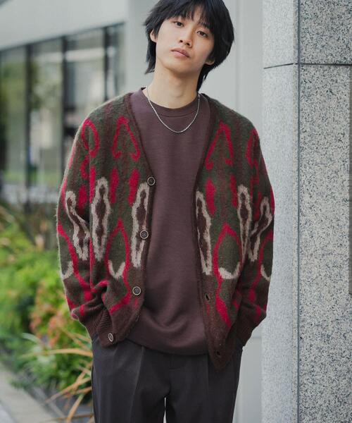 SENSE OF PLACE by URBAN RESEARCH(センスオブプレイスバイアーバンリサーチ)の「『ユニセックス』モヘアライクVネックカーディガン(カーディガン/ボレロ・メンズ・ブラウン/バーガンディー/ブルー・LARGE/MEDIUM)」の17枚目の写真