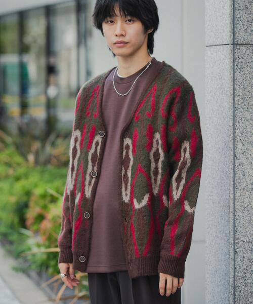 SENSE OF PLACE by URBAN RESEARCH(センスオブプレイスバイアーバンリサーチ)の「『ユニセックス』モヘアライクVネックカーディガン(カーディガン/ボレロ・メンズ・ブラウン/バーガンディー/ブルー・LARGE/MEDIUM)」の18枚目の写真