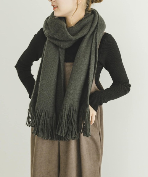 ITEMS URBANRESEARCH（アイテムズ アーバンリサーチ）の「ベーシックストール（ストール/ショール・レディース・チャコールグレー/オフホワイト/モカ/イエロー・FREE）」の7枚目の写真