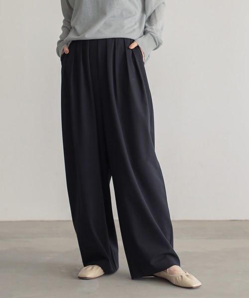 for/c（フォーシー）の「[低身長/高身長向けサイズ有]撥水4本タックカーブパンツ【サスティナブル】（スラックス・レディース・チャコールグレー/グレー/ブラック/ライトグレー/ブラウン/ネイビー/ベージュ・L/M/LL/MP/LP/TM）」の7枚目の写真