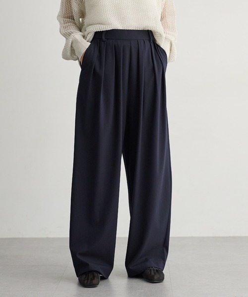 for/c（フォーシー）の「[低身長/高身長向けサイズ有]撥水4本タックカーブパンツ【サスティナブル】（スラックス・レディース・チャコールグレー/グレー/ブラック/ライトグレー/ブラウン/ネイビー/ベージュ・L/M/LL/MP/LP/TM）」の19枚目の写真