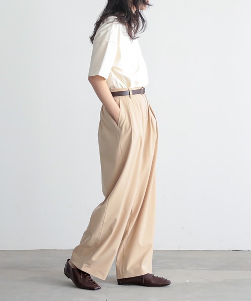 for/c（フォーシー）の「[低身長/高身長向けサイズ有]撥水4本タックカーブパンツ【サスティナブル】（スラックス・レディース・チャコールグレー/グレー/ブラック/ライトグレー/ブラウン/ネイビー/ベージュ・L/M/LL/MP/LP/TM）」の13枚目の写真