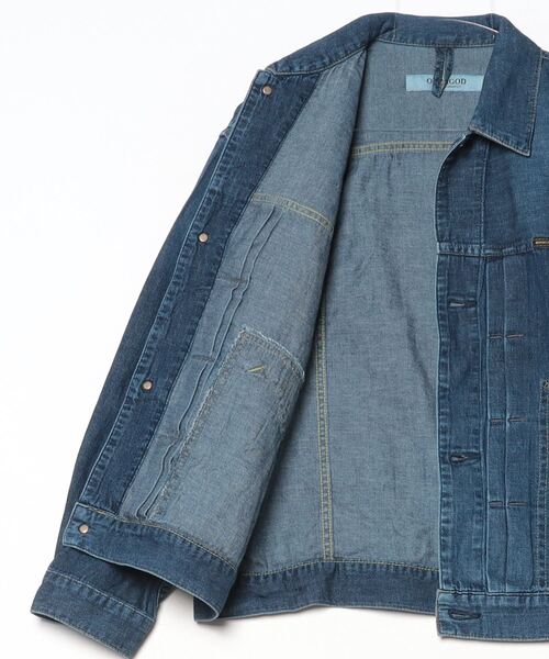 OMNIGOD（オムニゴッド）の「[OMNIGOD womens / オムニゴッド] 7ozデニム ショートワークジャケット（デニムジャケット・レディース・インディゴブルー・0）」の3枚目の写真