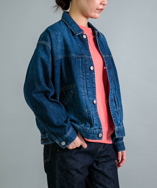 OMNIGOD（オムニゴッド）の「[OMNIGOD womens / オムニゴッド] 7ozデニム ショートワークジャケット（デニムジャケット・レディース・インディゴブルー・0）」の19枚目の写真