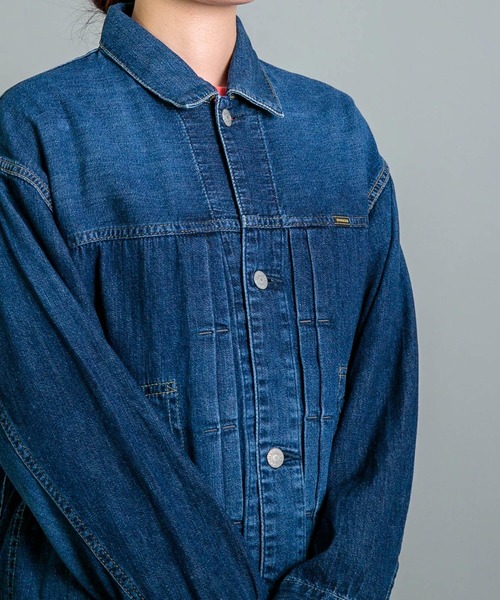 OMNIGOD（オムニゴッド）の「[OMNIGOD womens / オムニゴッド] 7ozデニム ショートワークジャケット（デニムジャケット・レディース・インディゴブルー・0）」の7枚目の写真