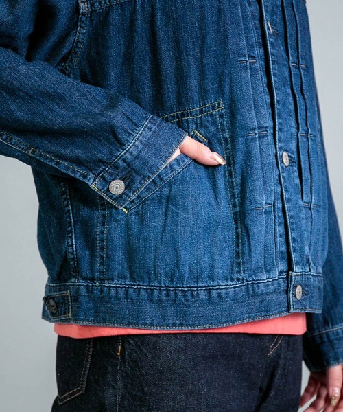 OMNIGOD（オムニゴッド）の「[OMNIGOD womens / オムニゴッド] 7ozデニム ショートワークジャケット（デニムジャケット・レディース・インディゴブルー・0）」の8枚目の写真