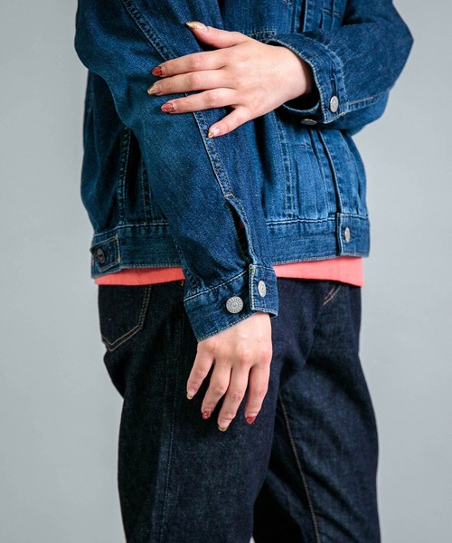 OMNIGOD（オムニゴッド）の「[OMNIGOD womens / オムニゴッド] 7ozデニム ショートワークジャケット（デニムジャケット・レディース・インディゴブルー・0）」の9枚目の写真