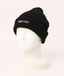 WAVE CITY（ウェイブシティ）の「【WAVECITY/ウェイブシティ】WAVE CITY Embroidery LogoKnit cap/ワンポイント刺繍ロゴデザインアクリルニットキャップビーニー（ニットキャップ/ビーニー）」