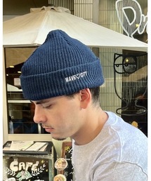WAVE CITY（ウェイブシティ）の「【WAVECITY/ウェイブシティ】WAVE CITY Embroidery LogoKnit cap/ワンポイント刺繍ロゴデザインアクリルニットキャップビーニー（ニットキャップ/ビーニー）」