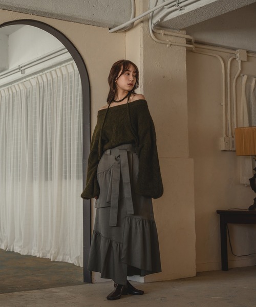 mideal(マイディール)の「random design frill skirt / ランダムデザインフリルスカート(スカート・レディース・グレー/ベージュ・FREE)」の12枚目の写真