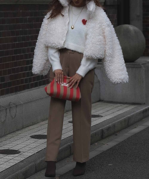 エストレジャ　esutoreja プードルファージャケット プードルファーショートコート（その他アウター）｜esutoreja