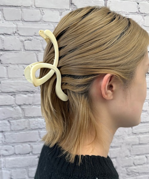poiregnee（ポワニェ）の「［select］ドローイングヘアクリップ（バレッタ/ヘアクリップ・レディース・ブラック/アイボリー/グレイッシュベージュ・FREE）」の12枚目の写真