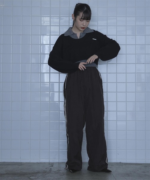 miette(ミエット)の「サイドレースライントラックパンツ(その他パンツ・レディース・ホワイト/ブラック・FREE)」の15枚目の写真