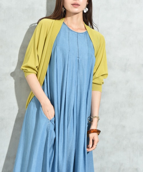 INTERPLANET（インタープラネット）の「【接触冷感・ＵＶ】ドルマンカーディガン（カーディガン/ボレロ・レディース・ブルー/グレー/オフホワイト/ブラック/イエロー・FREE）」の5枚目の写真