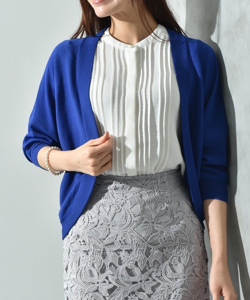 INTERPLANET（インタープラネット）の「【接触冷感・ＵＶ】ドルマンカーディガン（カーディガン/ボレロ・レディース・ブルー/グレー/オフホワイト/ブラック/イエロー・FREE）」の4枚目の写真