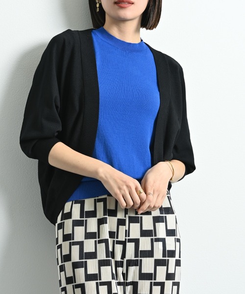 INTERPLANET（インタープラネット）の「【接触冷感・ＵＶ】ドルマンカーディガン（カーディガン/ボレロ・レディース・ブルー/グレー/オフホワイト/ブラック/イエロー・FREE）」の14枚目の写真