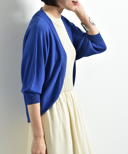 INTERPLANET（インタープラネット）の「【接触冷感・ＵＶ】ドルマンカーディガン（カーディガン/ボレロ・レディース・ブルー/グレー/オフホワイト/ブラック/イエロー・FREE）」の17枚目の写真