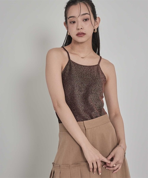 miette(ミエット)の「カップ付きラメバッククロスキャミソール(キャミソール・レディース・ブラウン/シルバー/ブラック・FREE)」の11枚目の写真