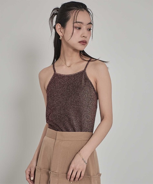 miette(ミエット)の「カップ付きラメバッククロスキャミソール(キャミソール・レディース・ブラウン/シルバー/ブラック・FREE)」の16枚目の写真
