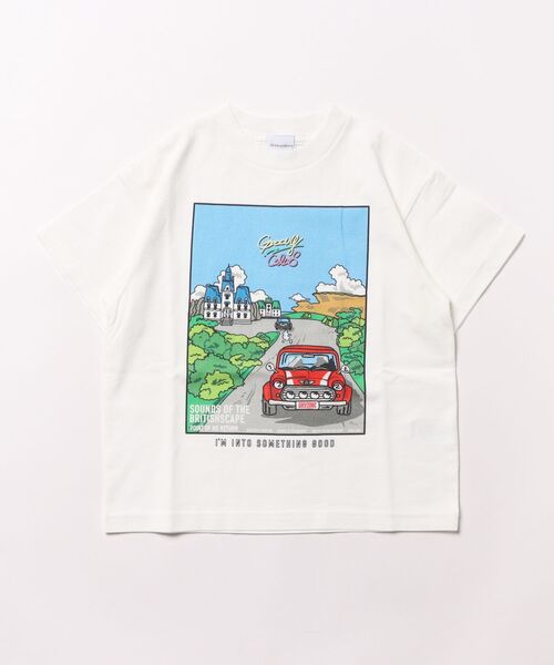 GROOVY COLORS（グルービーカラーズ）の「BRITISHSCapE Tee（Tシャツ/カットソー・キッズ・ホワイト・120/110）」の2枚目の写真