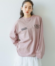RAGEBLUE（レイジブルー）の「ワッペンモチーフ/刺繍ルーズロングTシャツ（Tシャツ/カットソー・レディース）」